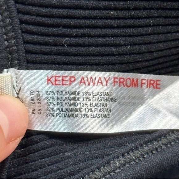 Free People Double The Fun Black Ribbed‎ V-Neck Tank Top Size M/L Women - Picture 5 of 9